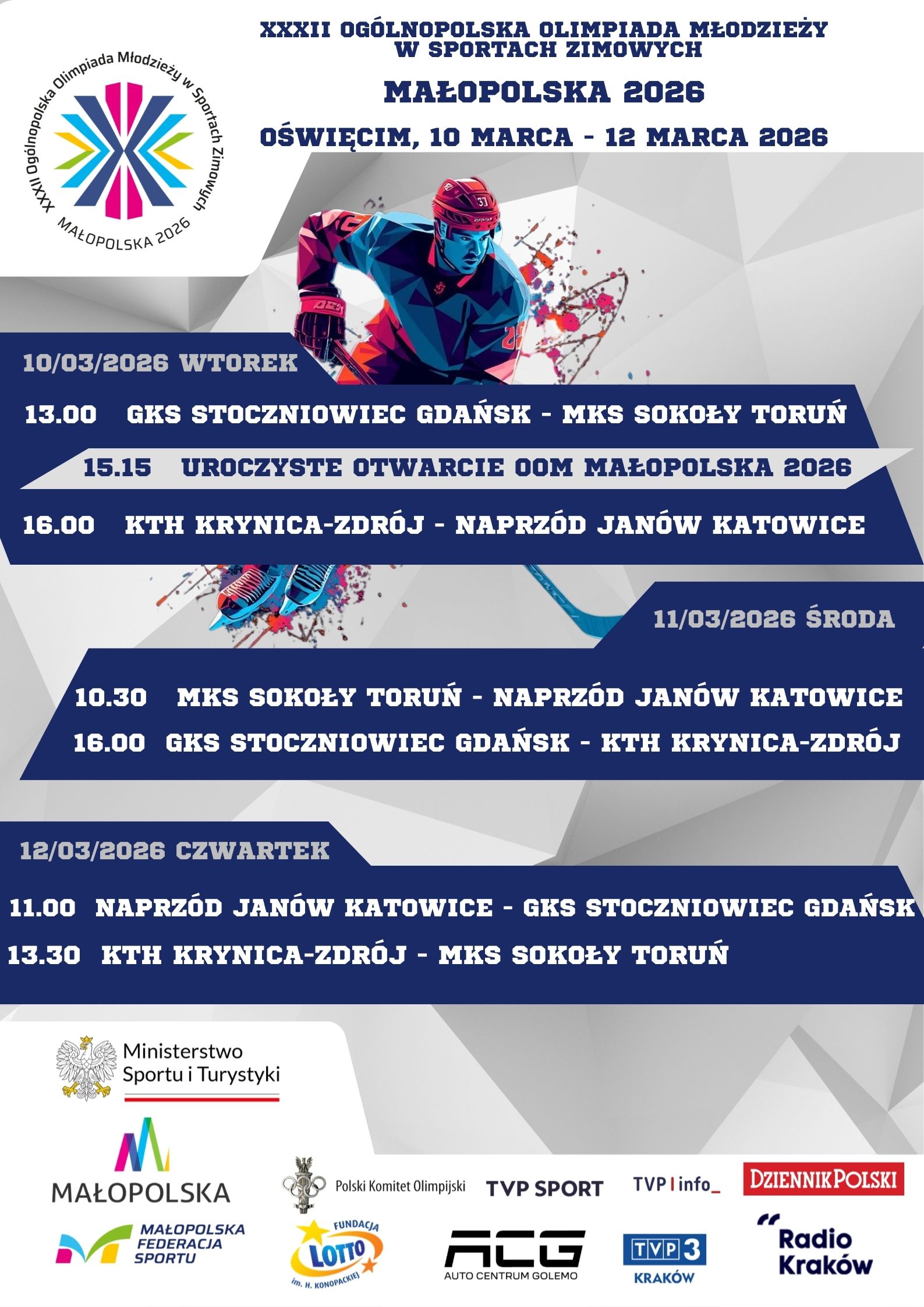 W ramach Ogólnopolskiej Olimpiady Młodzieży we wtorek początek Mistrzostw Polski w kategorii Junior Młodszy
