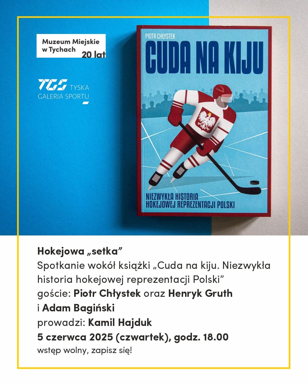 Hokejowa „setka”. Spotkanie wokół książki Piotra Chłystka o historii polskiego hokeja